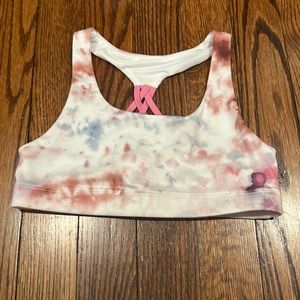 Tie dye old navy sports bra size 6-7 girls